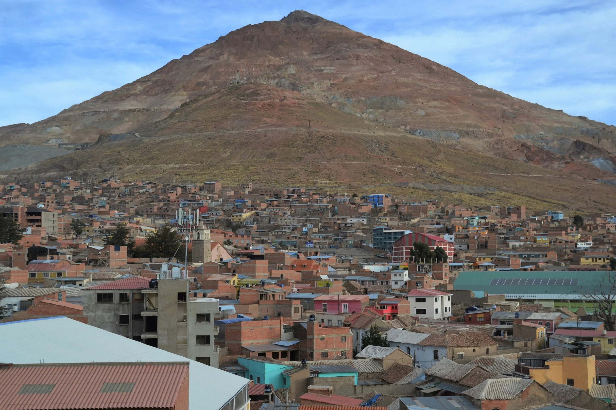 The city of Potosi, and Cerro Rico overlooking it.