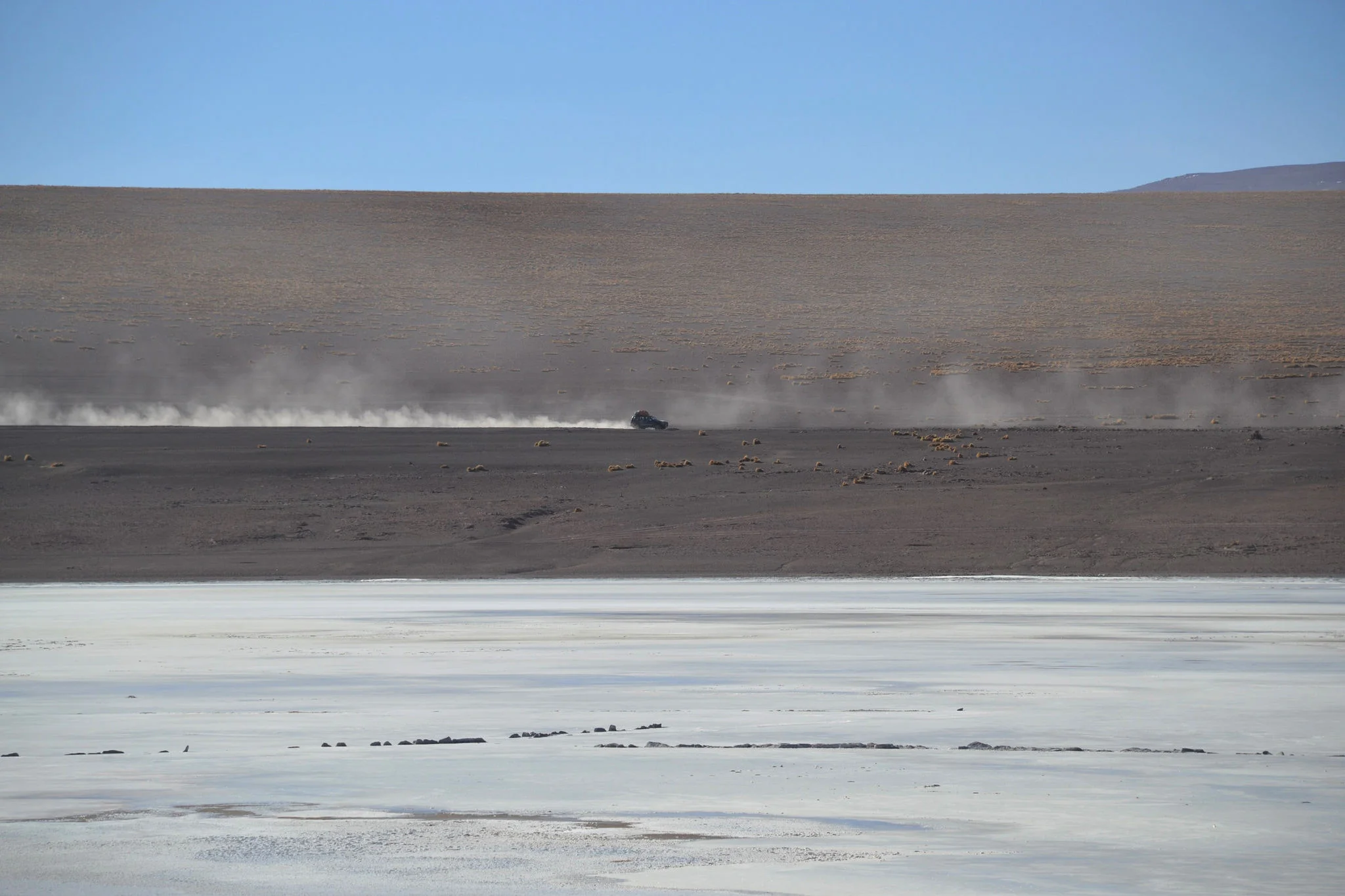 Other jeeps flying across the land.