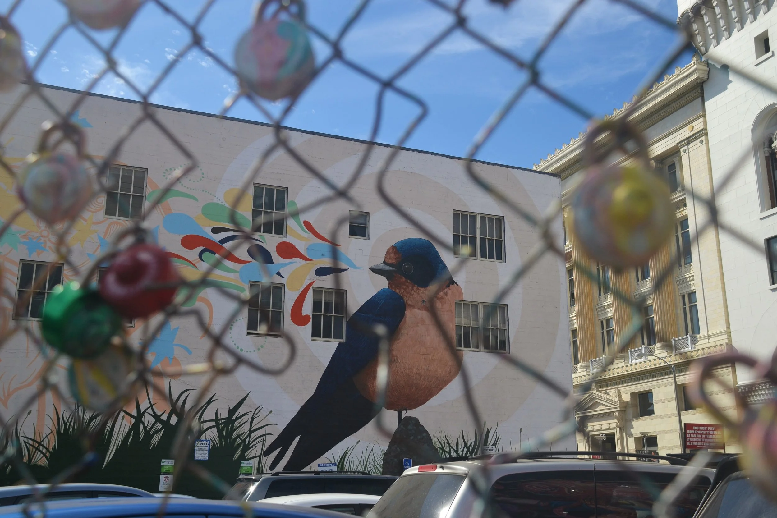 Street art locked away. 