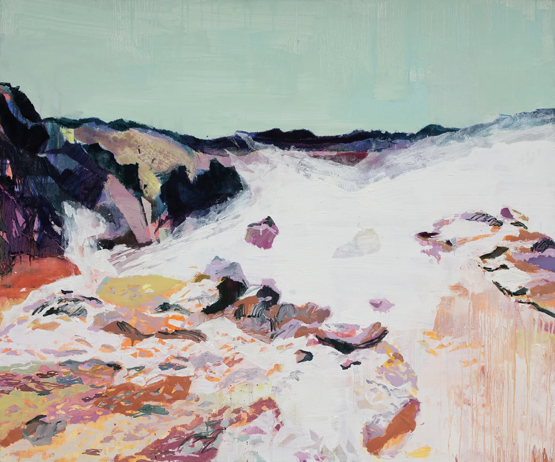 Into the lightness of steaming rocks