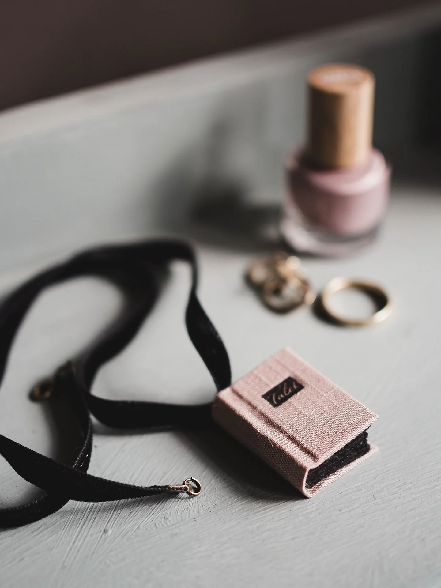 I&rsquo;m making absurdly slow progress getting ready to sell my Versailles collection. But it is happening, I promise! This is the pink version of the F&eacute;erie book necklace. It also comes in blue and green, with only two of each available.
.
I