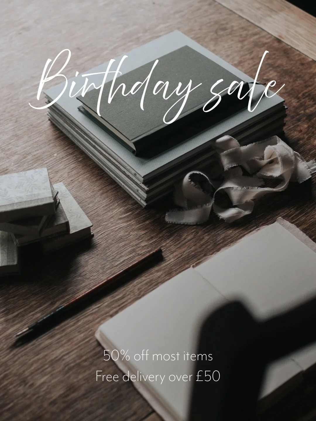 My birthday sale is on! To mark my 50th birthday later this week, most items in my shop are now 50% off, with free delivery on orders over &pound;50 (see what I did there?). The sale will carry on until 18 December, when my shop will close.
.
You can