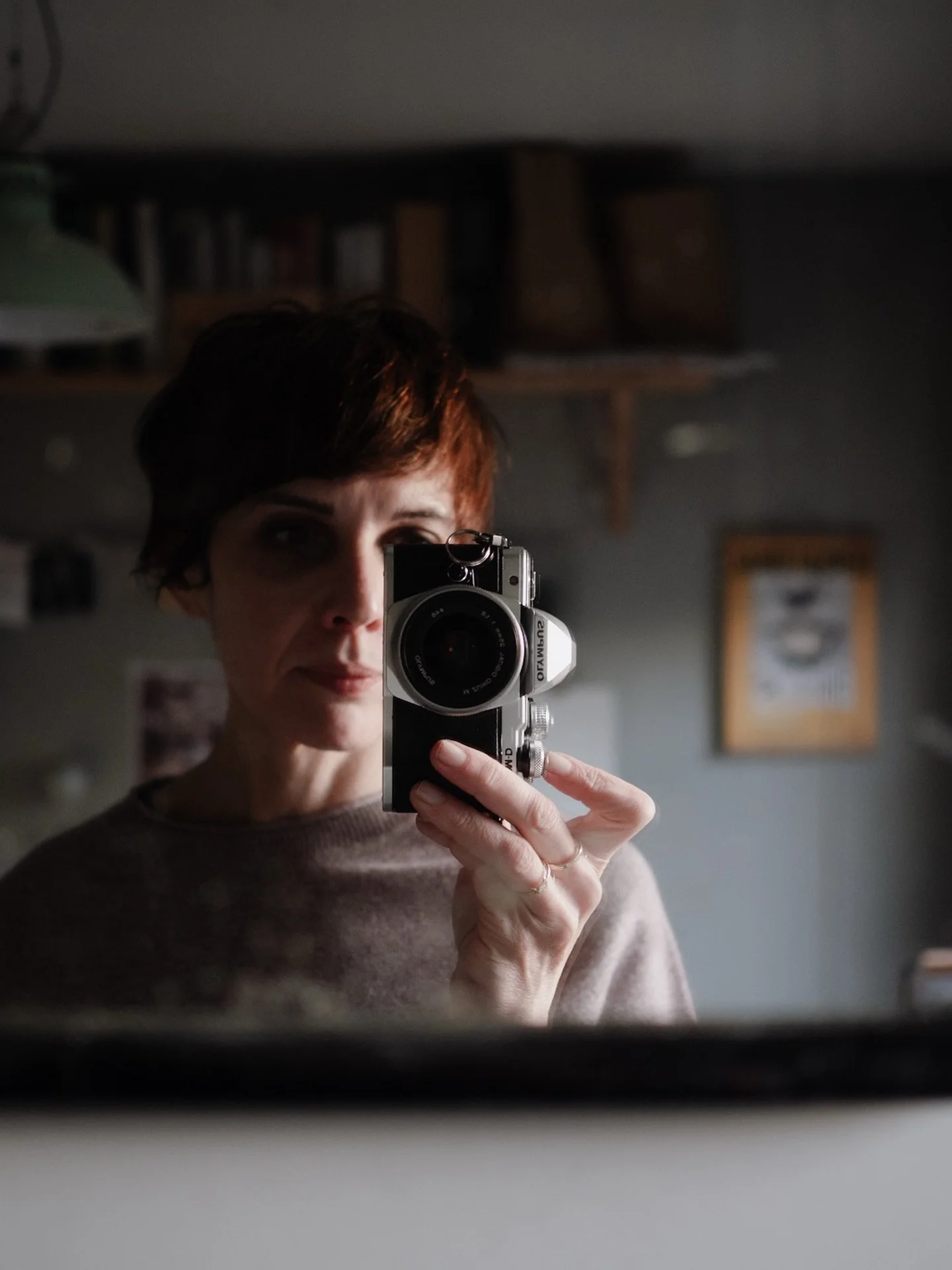 As the hashtag goes (and those feel suitably retro these days) #thisis50 
I caught the light just in time for a quick mirror selfie after coming home from my birthday lunch. No party because I don&rsquo;t like parties, just time with friends, phone c