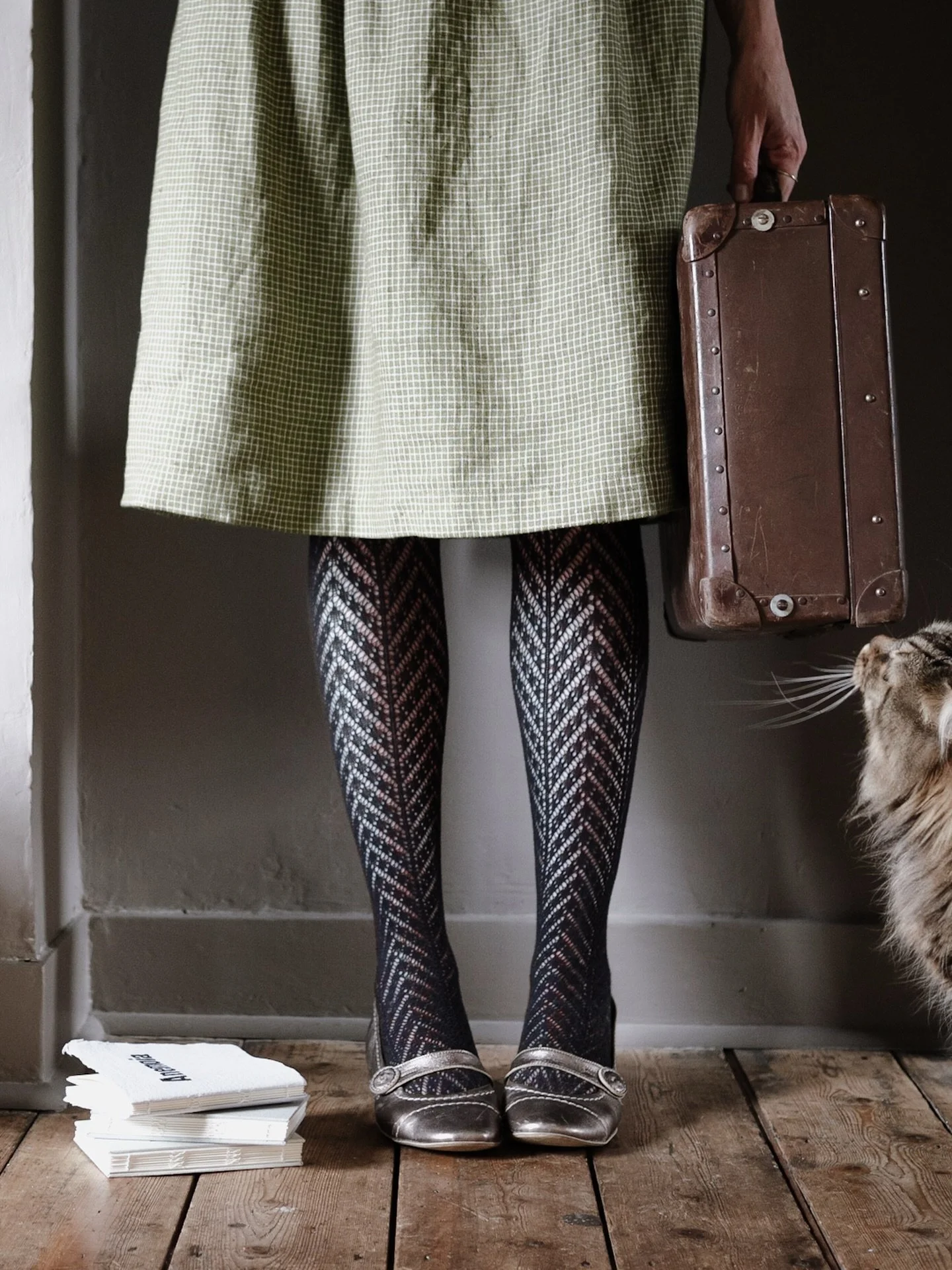 I think I&rsquo;ll soon feel ready to create and make again, to play with paper and clouds, to fold and sew and write, to dress up and photograph&hellip; for now, an old favourite, with feline cameo.