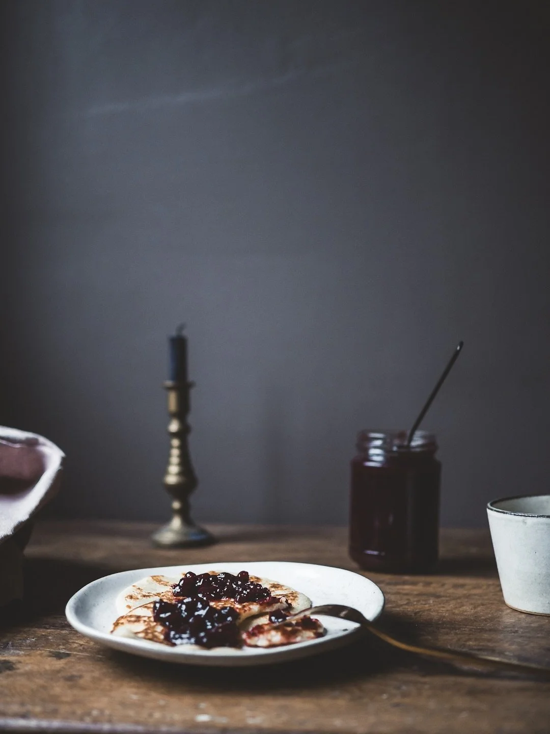 It has been a cold, grey January Sunday, so I made drop scones and opened the jar of lingonberry jam I&rsquo;d brought back from Stockholm&hellip; My (gluten-free) batter was too thin, so the pancakes turned out rather flat, but it was still deliciou