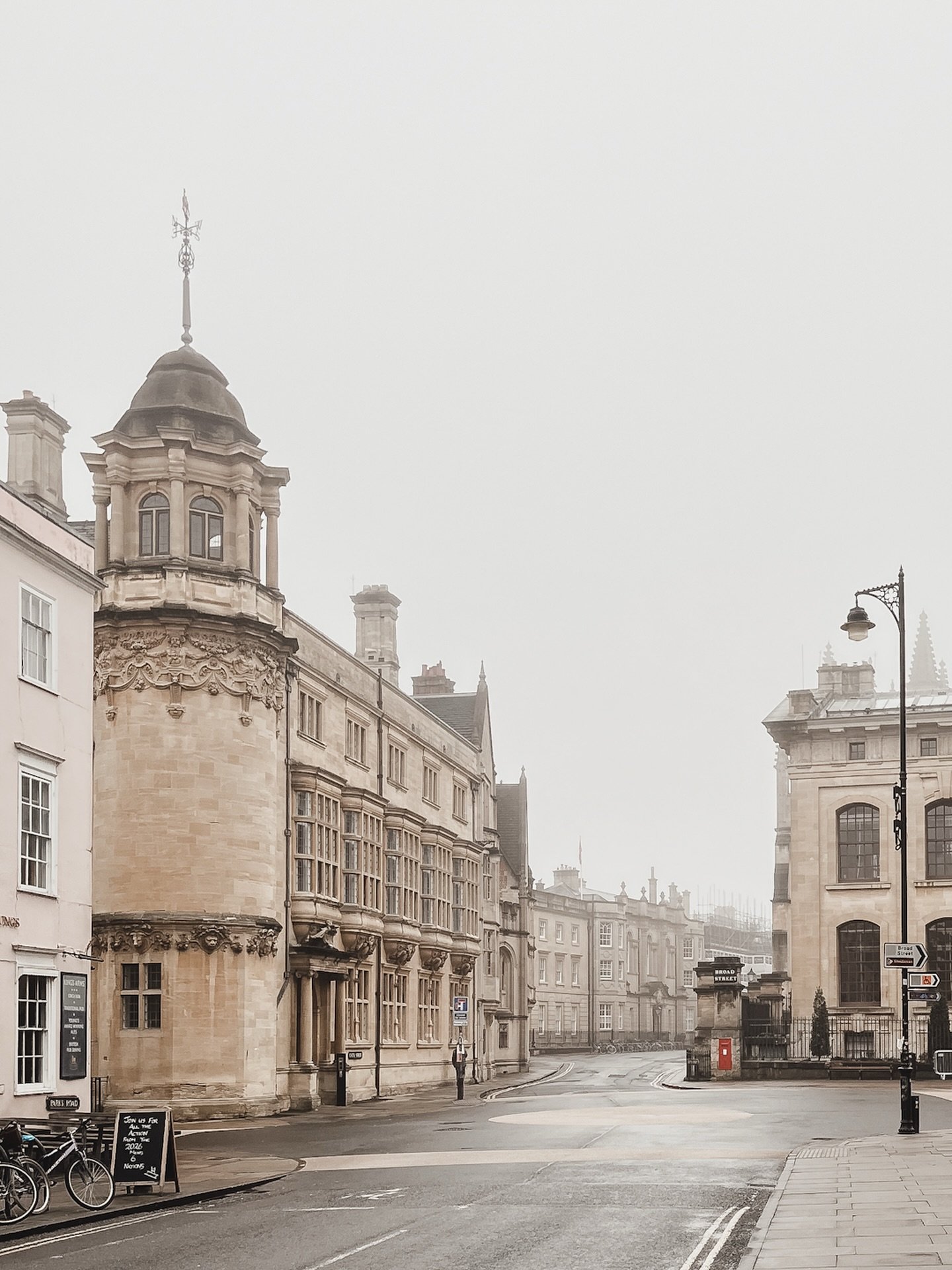 It felt a little like walking through a cloud. I do love the softness of a white sky. Before taking this picture, a little further behind on this street, I saw a fox crossing the road, unhurried, boldly taking up space, untroubled by a passing cyclis