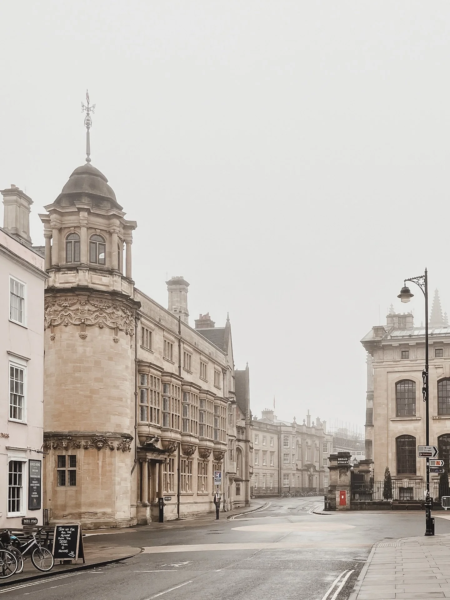 It felt a little like walking through a cloud. I do love the softness of a white sky. Before taking this picture, a little further behind on this street, I saw a fox crossing the road, unhurried, boldly taking up space, untroubled by a passing cyclis