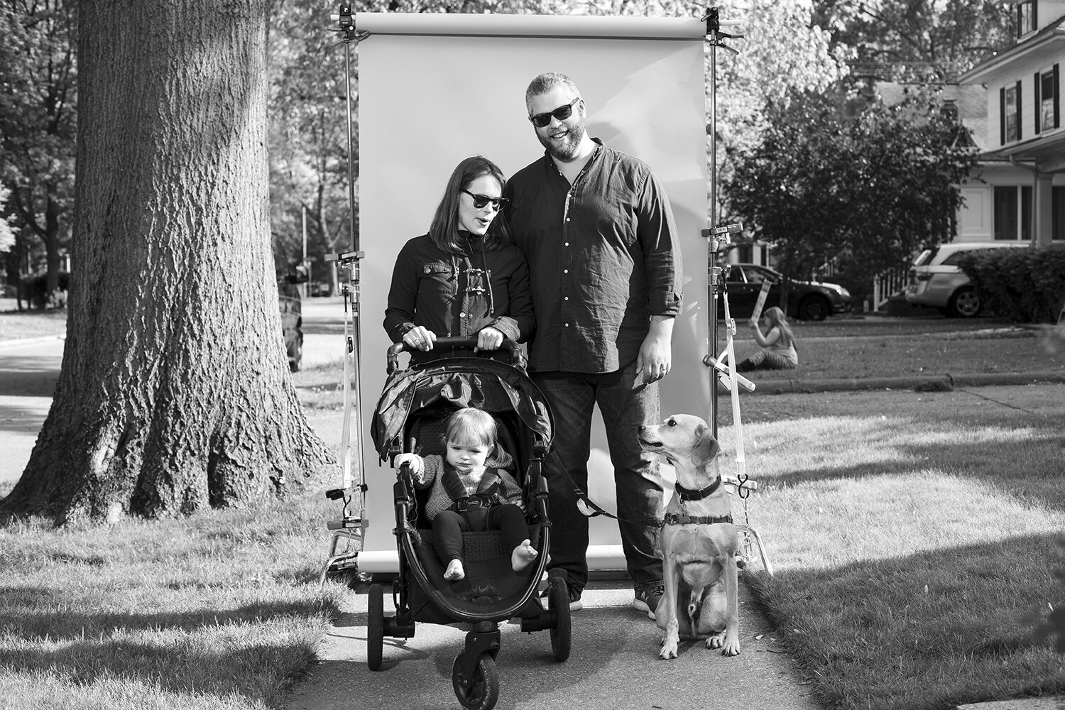  “We always take our dog on an afternoon walk. It hasn't always been such a formal family arrangement.” - Livia Savit, her husband Gavriel and their daughter, Lily, and Yitz. 