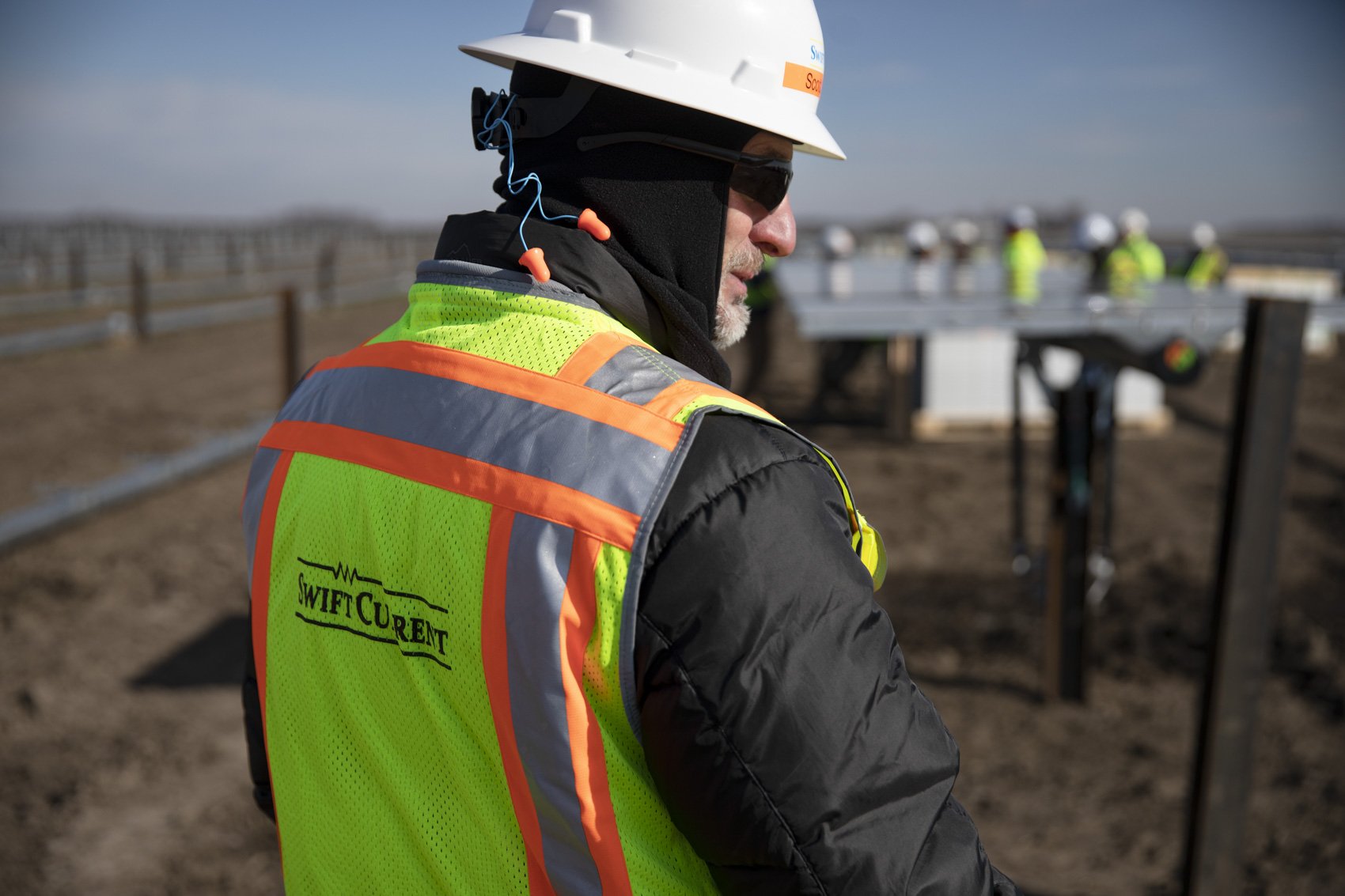  Swift Current Double Black Diamond solar project in southeast Sangamon County, first day of panel installation Monday, March 20, 2023  near Virden, Ill. [Rich Saal] 