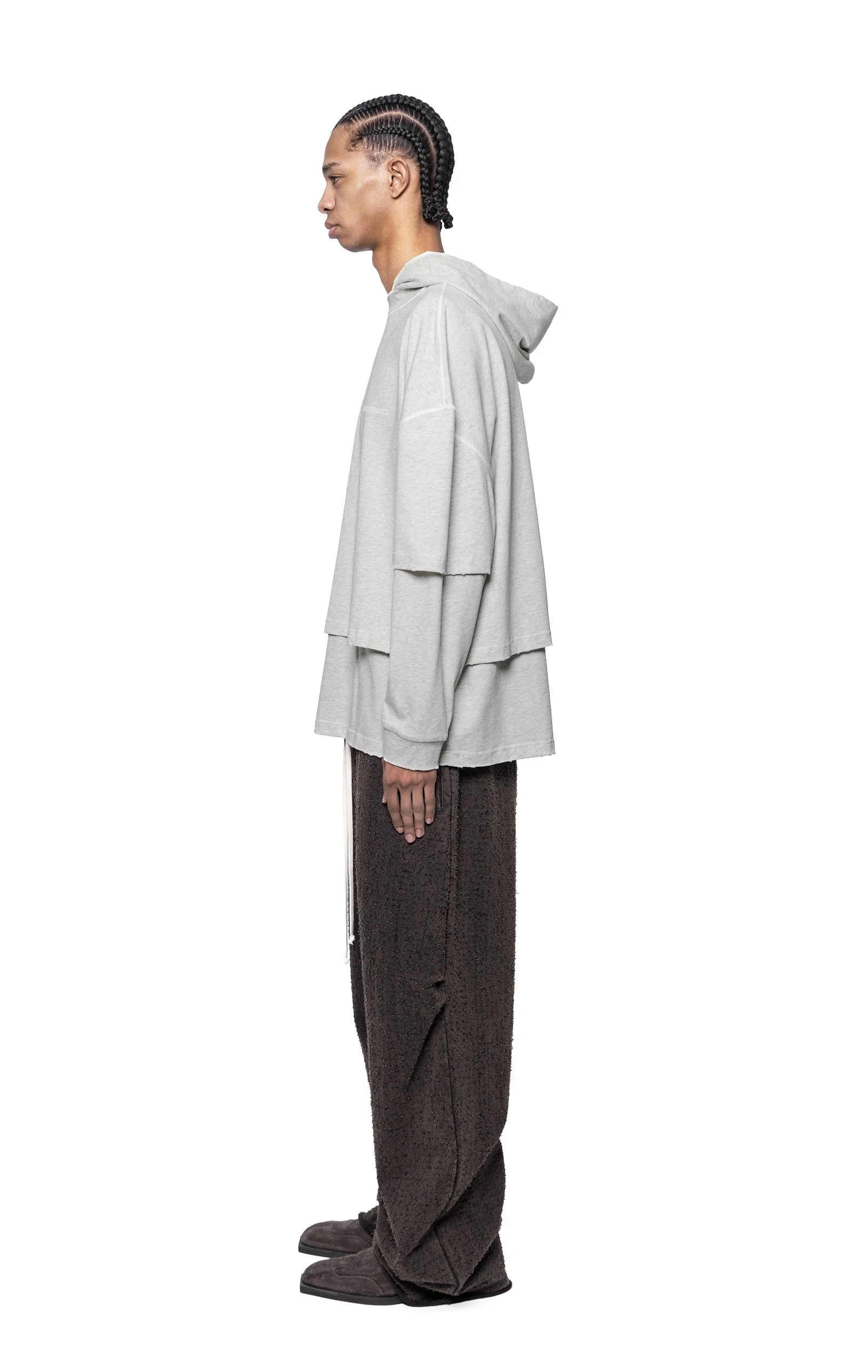 ARNODEFRANCE - HOODED TEE OVERLAPPED HEATHER GREY 03.jpg