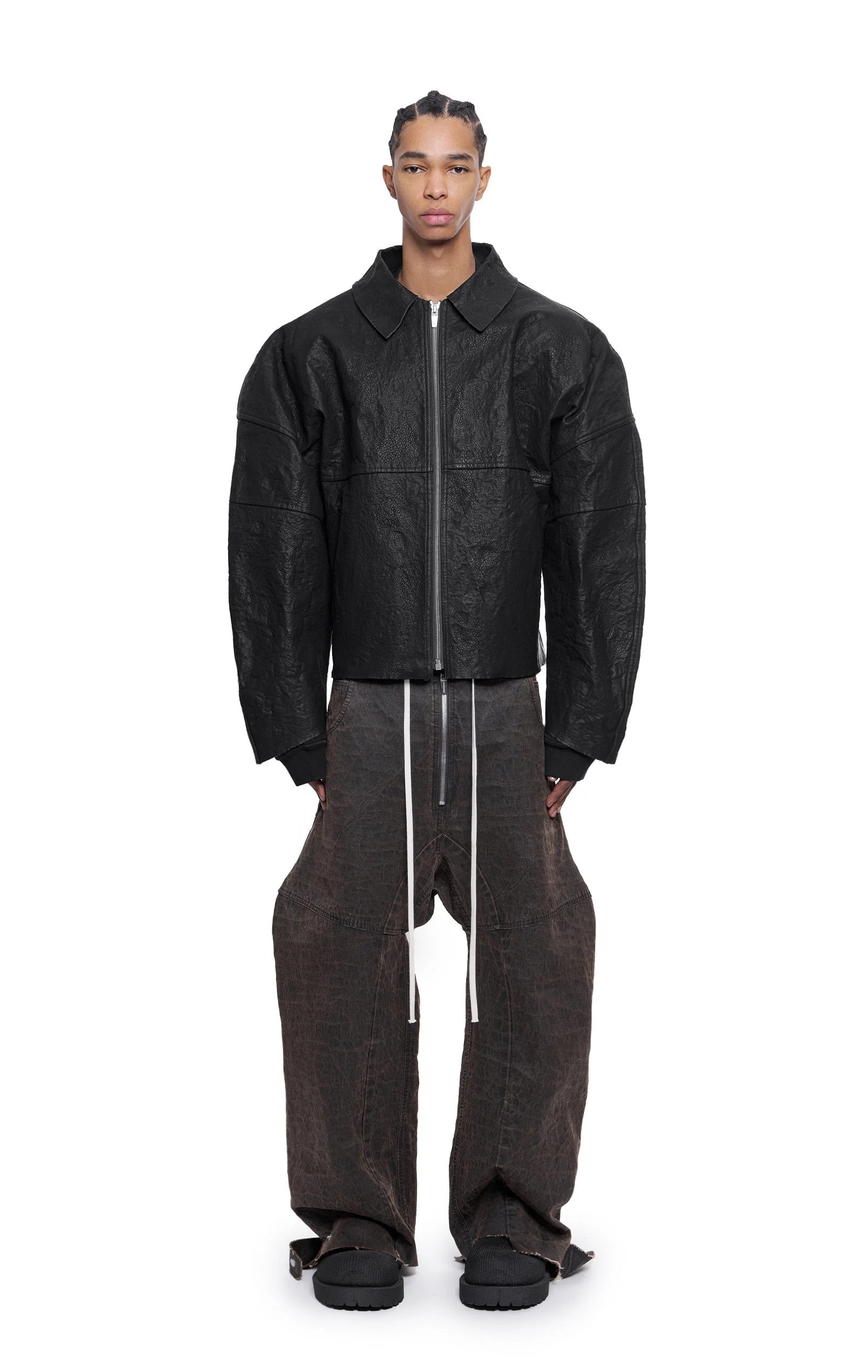 ARNODEFRANCE - METALIZED LEATHER JACKET 02.jpg
