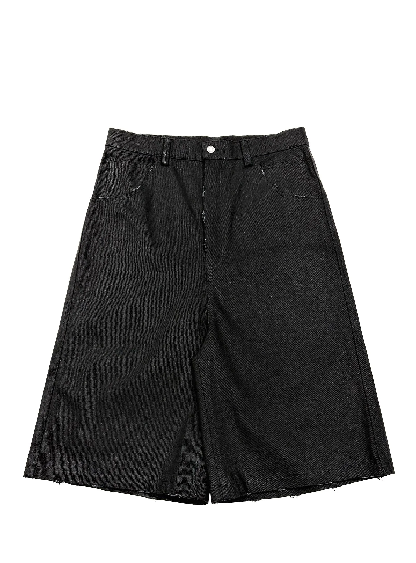 ARNODEFRANCE - DENIM BAGGY SHORTS BLACK 0.jpg