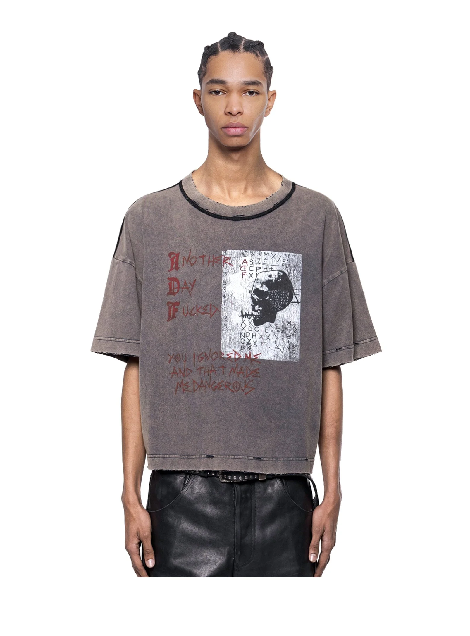 ARNODEFRANCE - VINTAGE CROPPED T-SHIRT DIRTY NAVY 'ANOTHER DAY FUCKED' 01.jpg