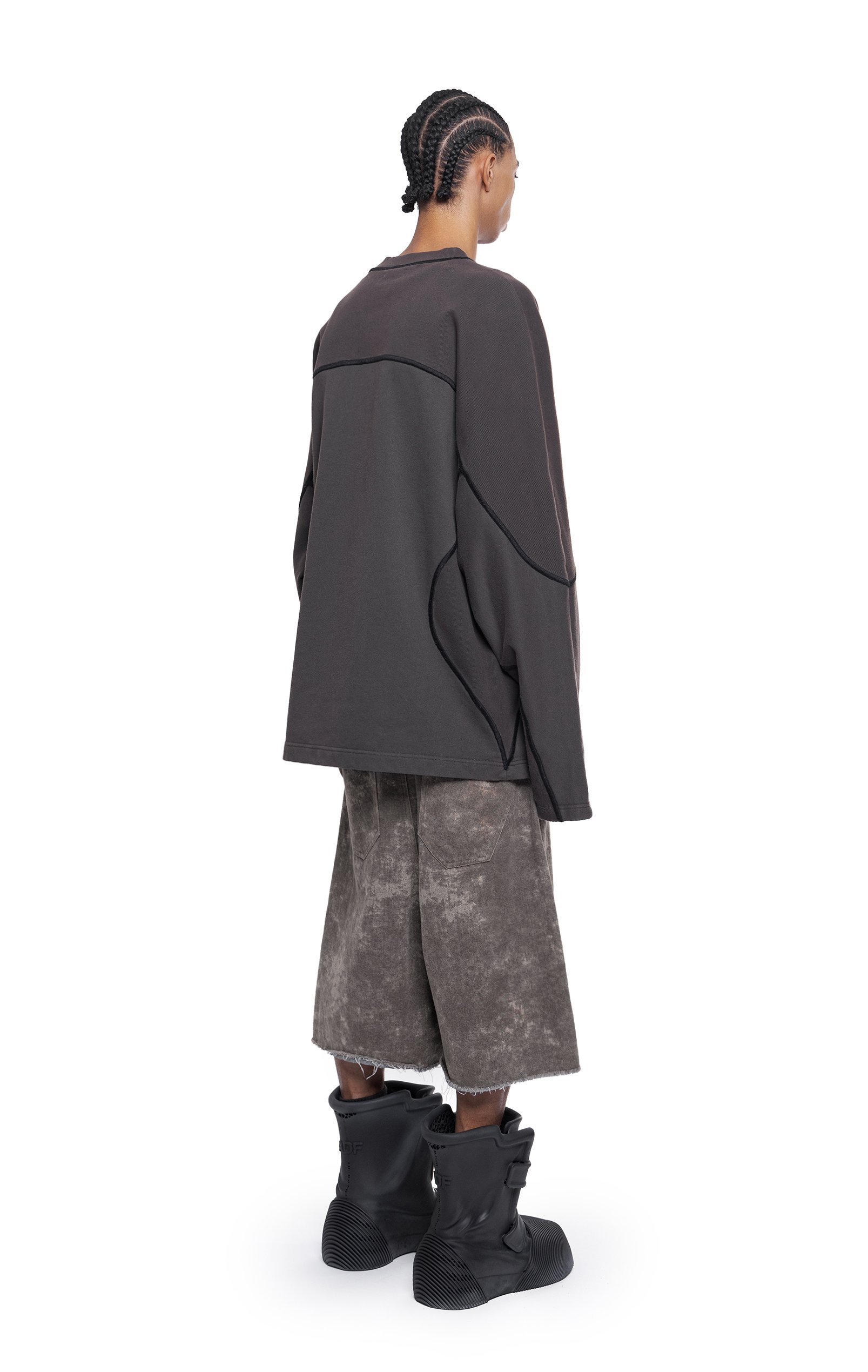 ARNODEFRANCE - CONCRETE DENIM BAGGY SHORTS 04.jpg