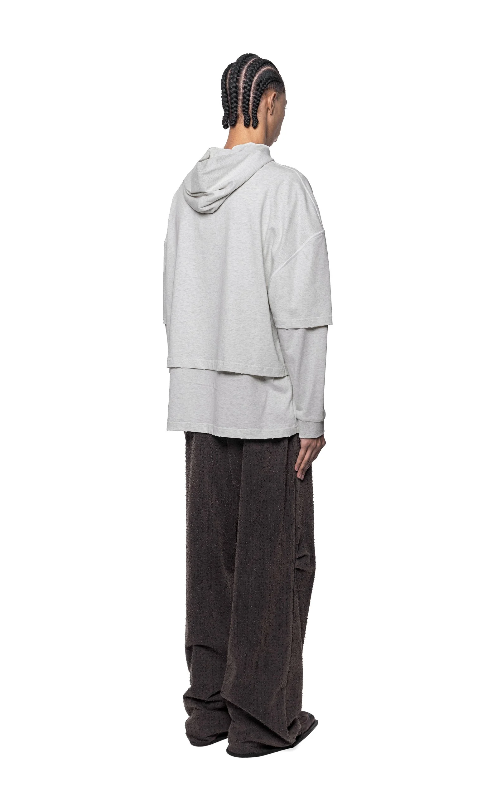 ARNODEFRANCE - HOODED TEE OVERLAPPED HEATHER GREY 04.jpg