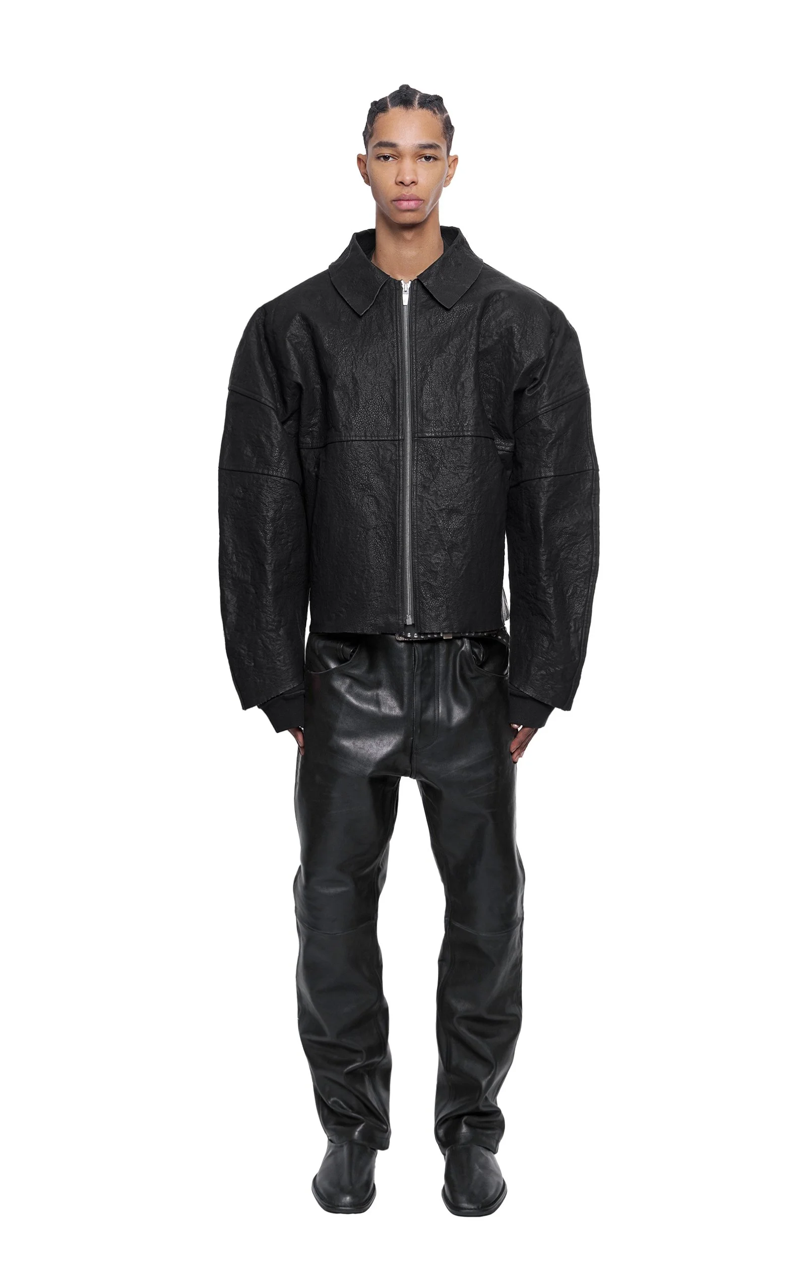 ARNODEFRANCE - METALIZED LEATHER JACKET 02.jpg