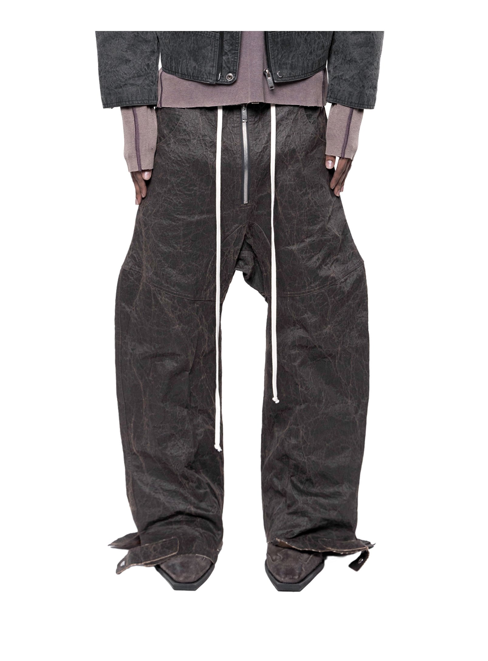 ARNODEFRANCE - VINTAGE CANVAS RIDER PANTS BROWN 01.jpg