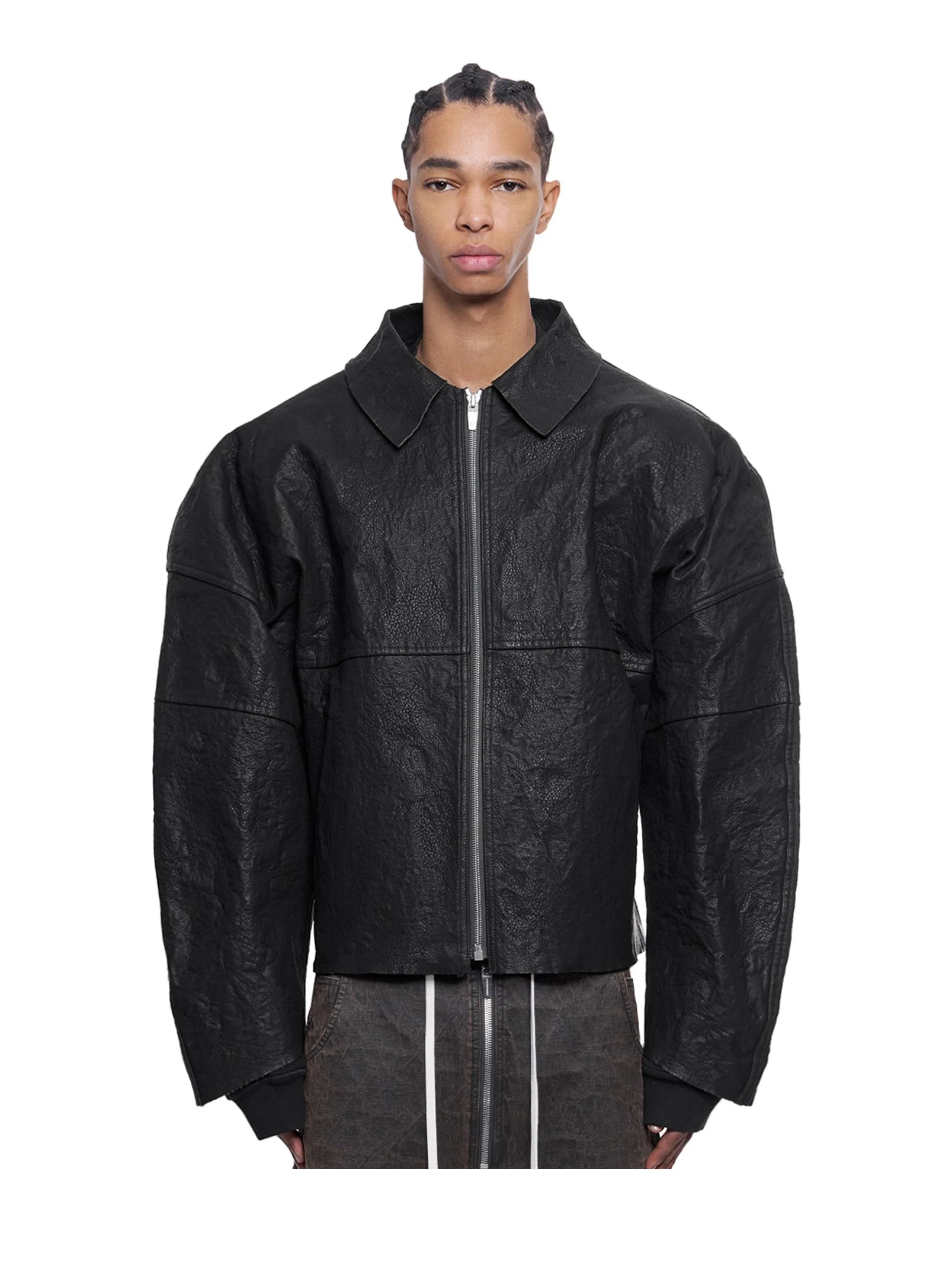 ARNODEFRANCE - METALIZED LEATHER JACKET VISU.jpg