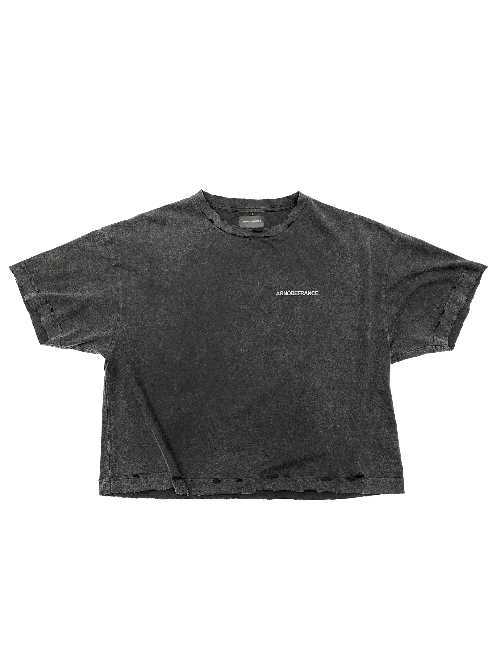 ARNODEFRANCE - VINTAGE CROPPED T-SHIRT WASHED BLACK 'ARNODEFRANCE' 0.jpg