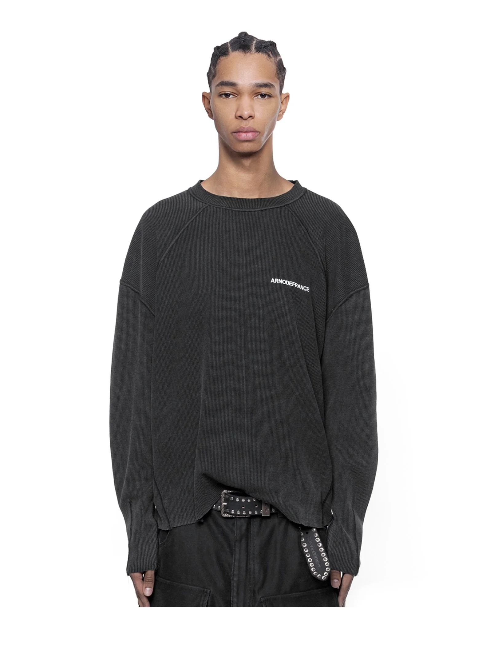 ARNODEFRANCE - WAFFLE LS TEE WASHED BLACK 01.jpg