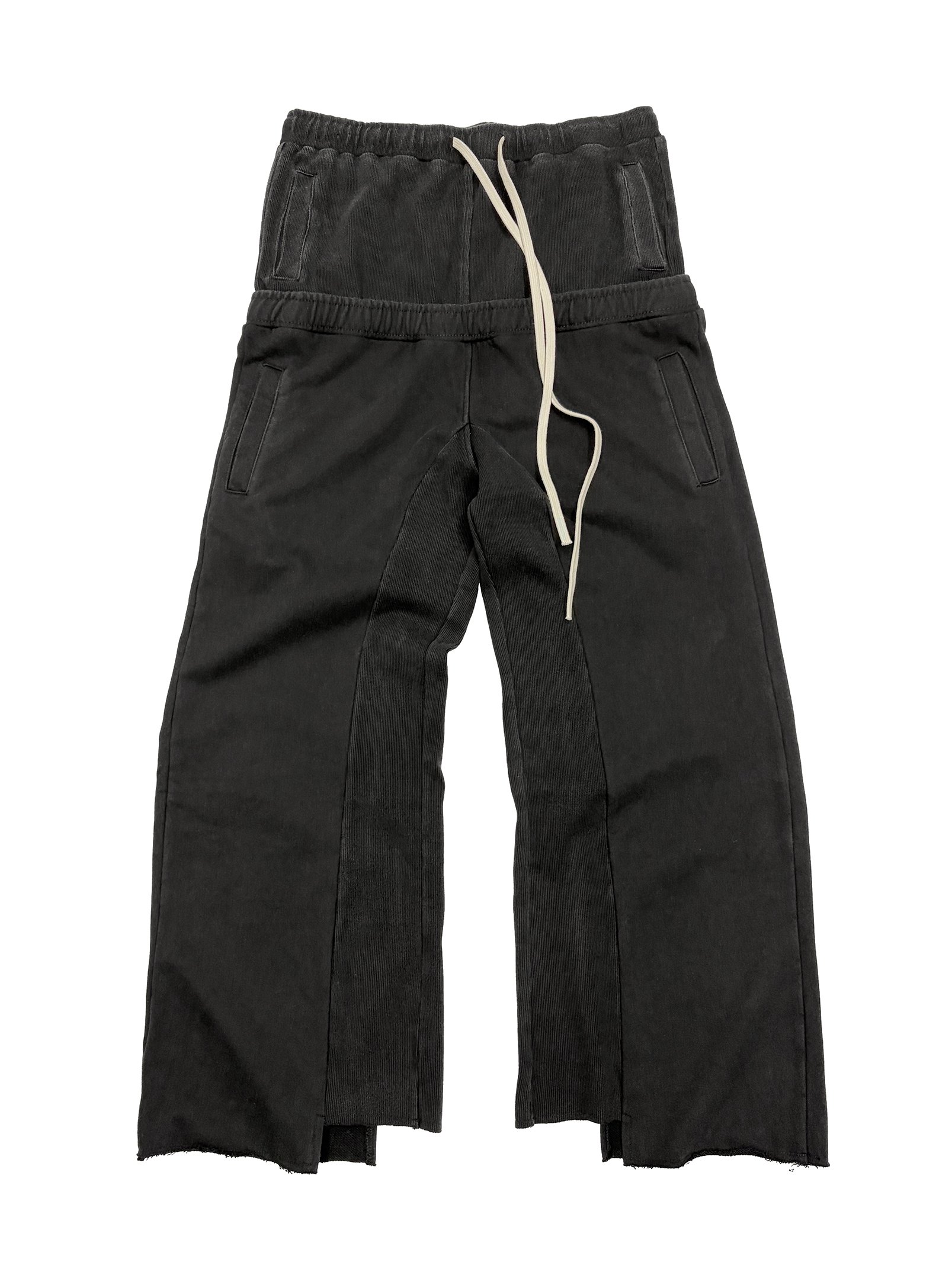 ARNODEFRANCE - DOUBLE SWEATPANTS WASHED BLACK 0.jpg