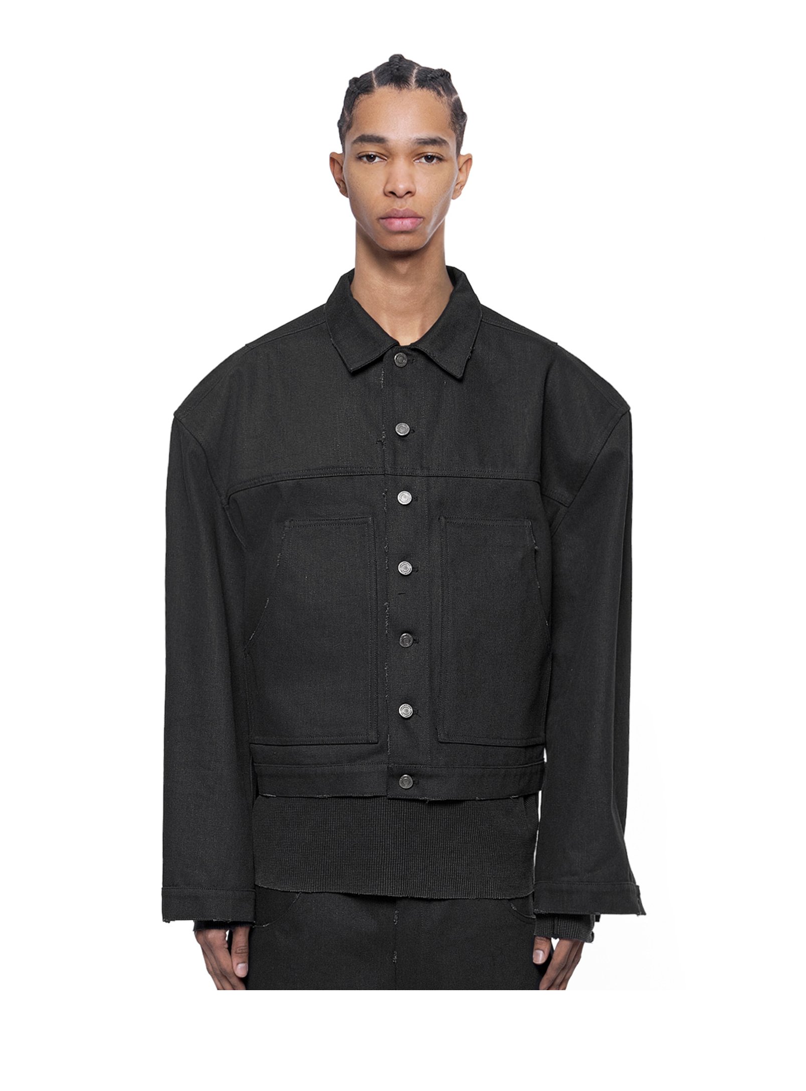 ARNODEFRANCE -  CITY DENIM TRUCKER JACKET BLACK 01.jpg
