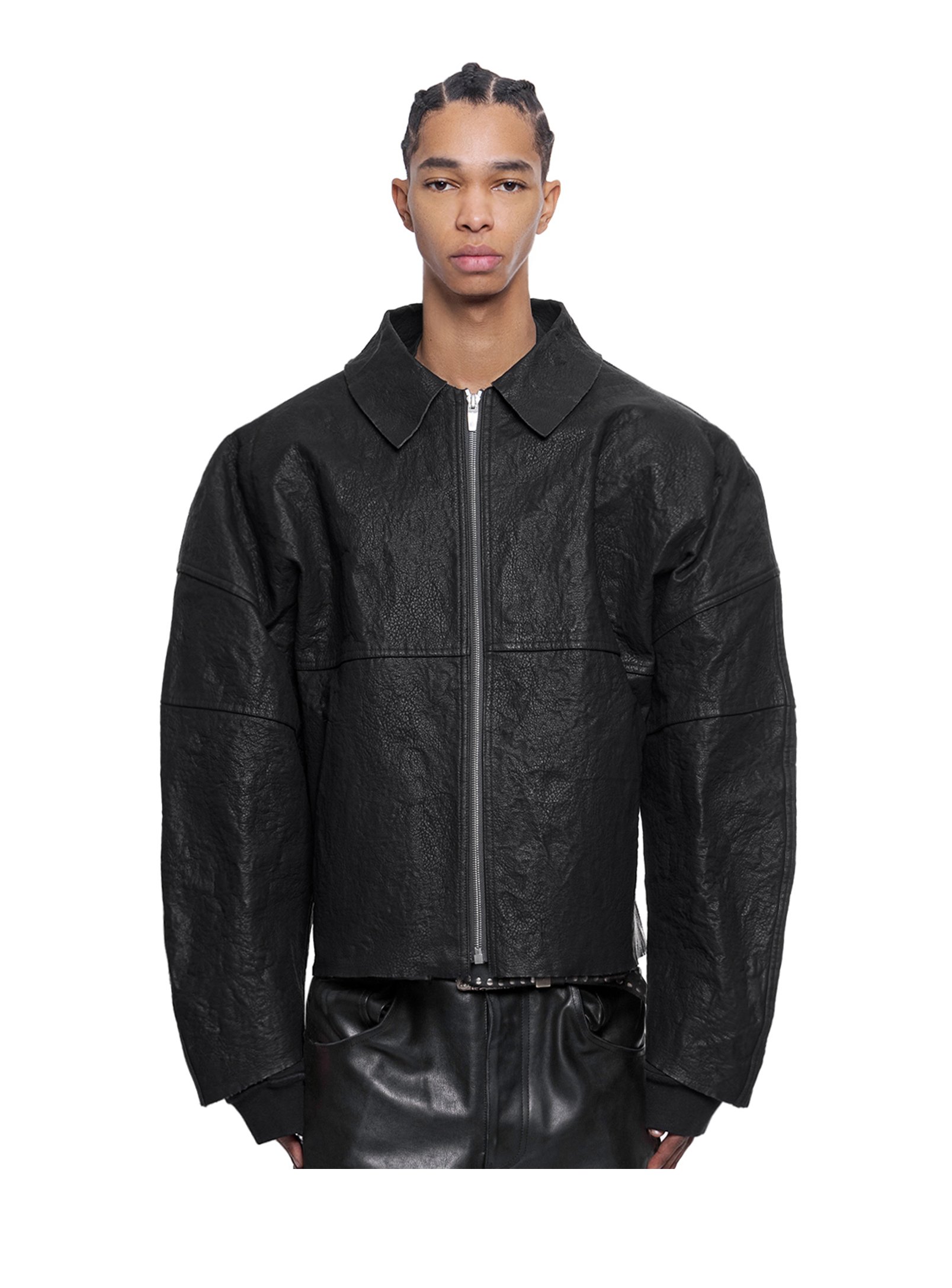 ARNODEFRANCE - METALIZED LEATHER JACKET 01.jpg