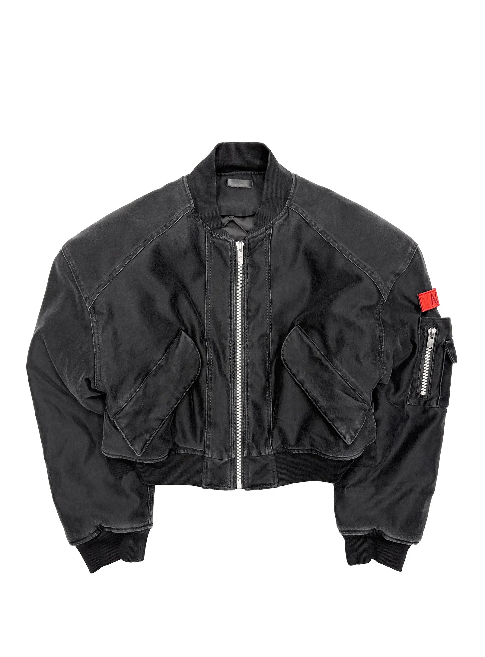 ARNODEFRANCE - RIOT MOLESKIN CROPPED BOMBER JACKET 0.jpg