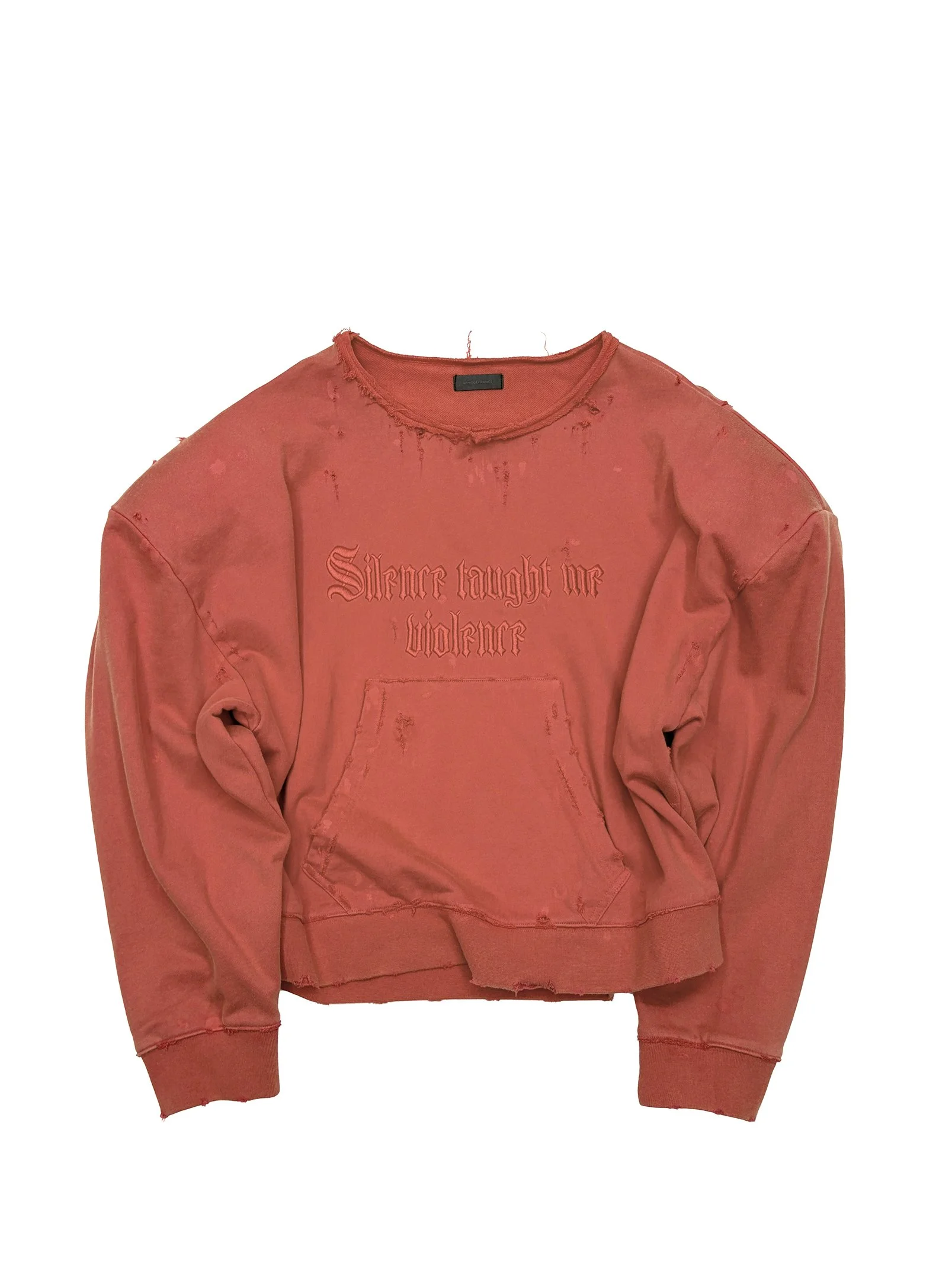 ARNODEFRANCE -  HOODLESS HOODIE 'SILENCE TAUGHT ME VIOLENCE' 0.jpg