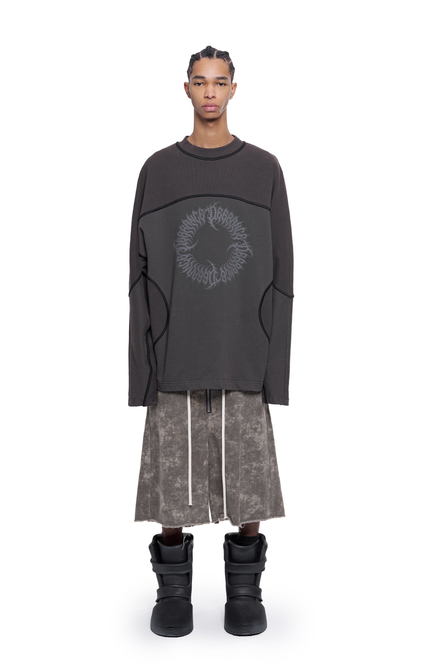 ARNODEFRANCE - CONCRETE DENIM BAGGY SHORTS 02.jpg