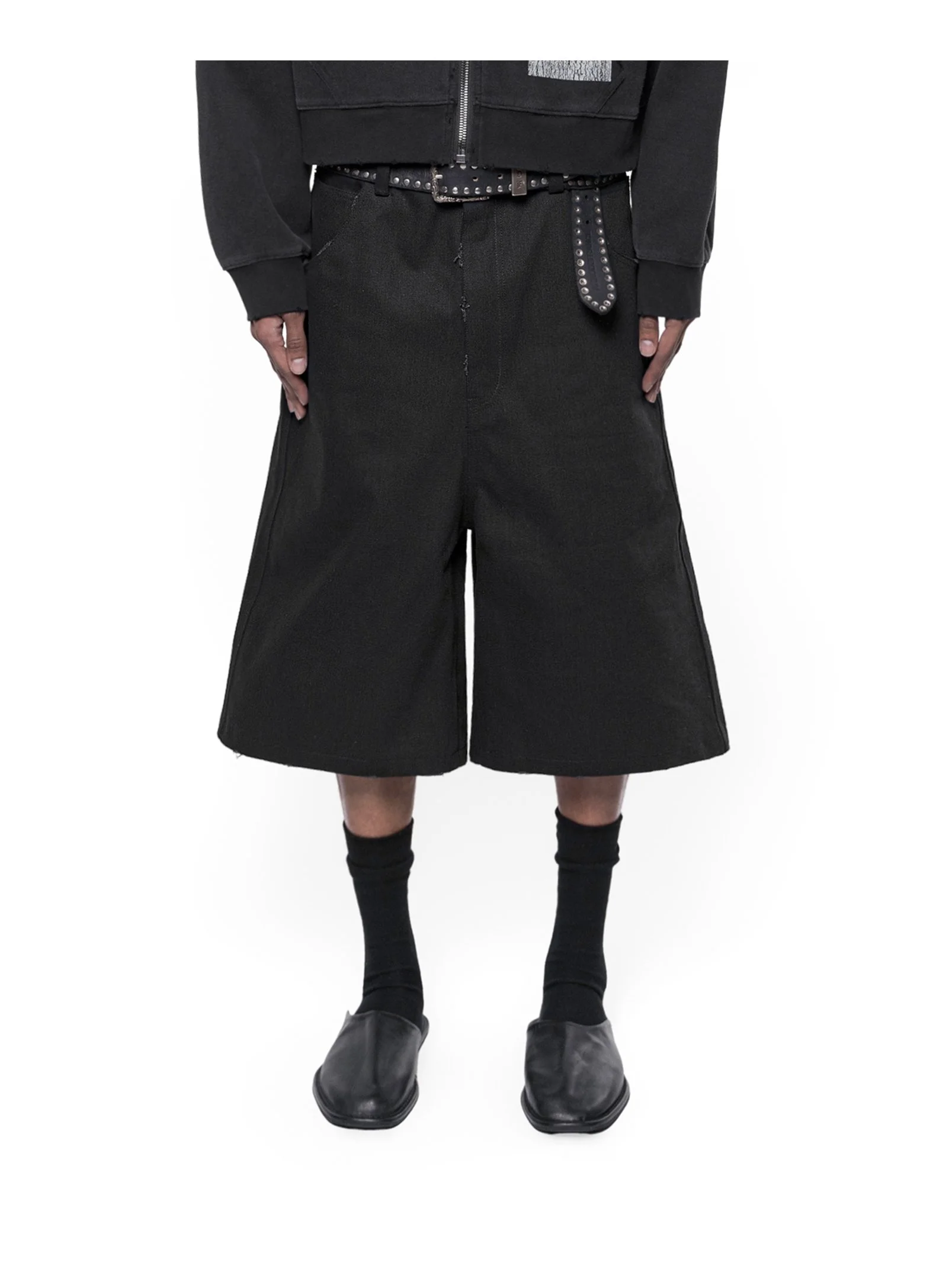 ARNODEFRANCE - DENIM BAGGY SHORTS BLACK 01.jpg