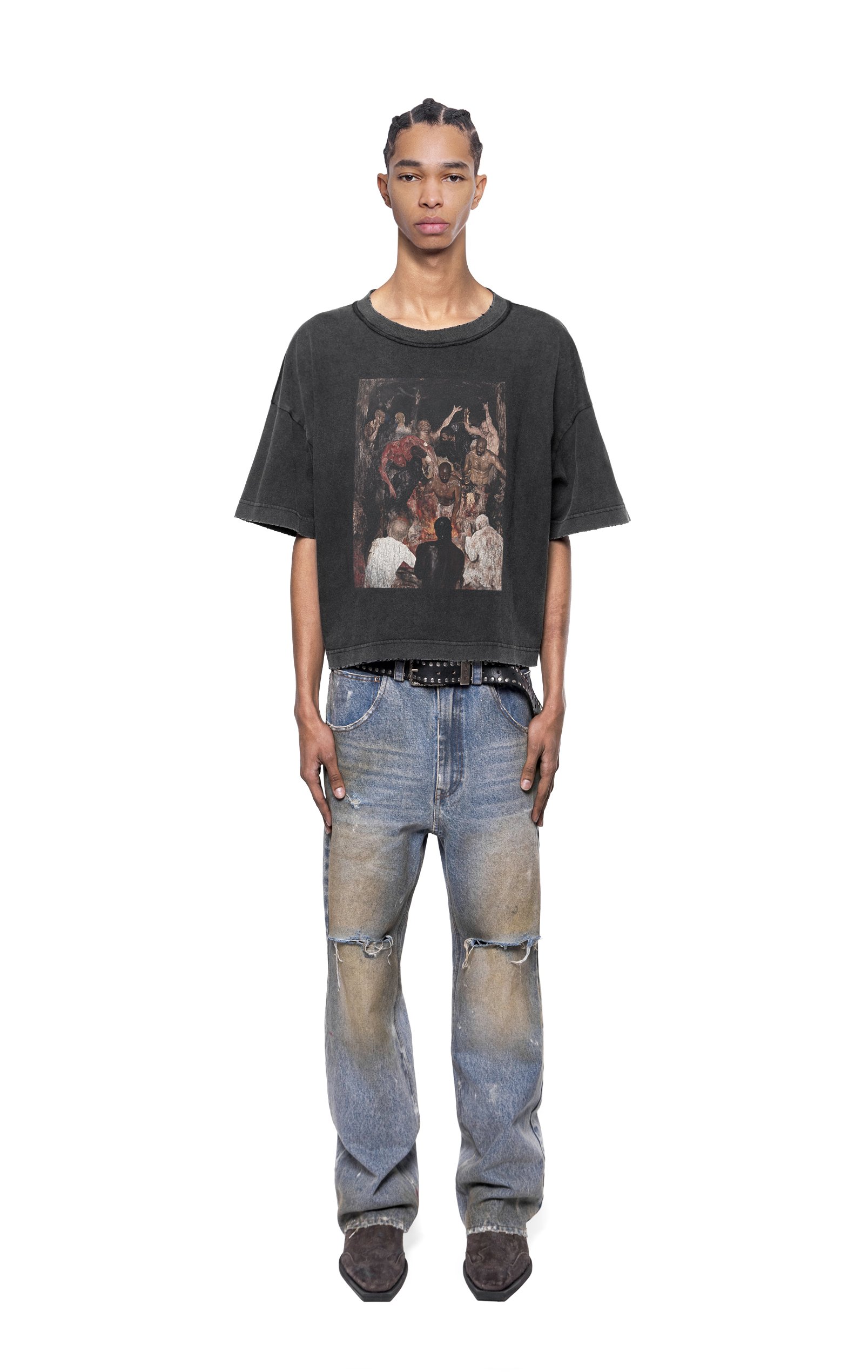 ARNODEFRANCE - VINTAGE CROPPED T-SHIRT WASHED BLACK 'THE SCENE' 02.jpg