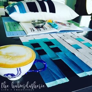 i often enjoy a cuppa while quilting • two of my fav things!