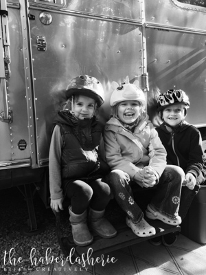 again, cousins are the subject of the image, with the hint of grandma's trailer adding dimension + telling a story...