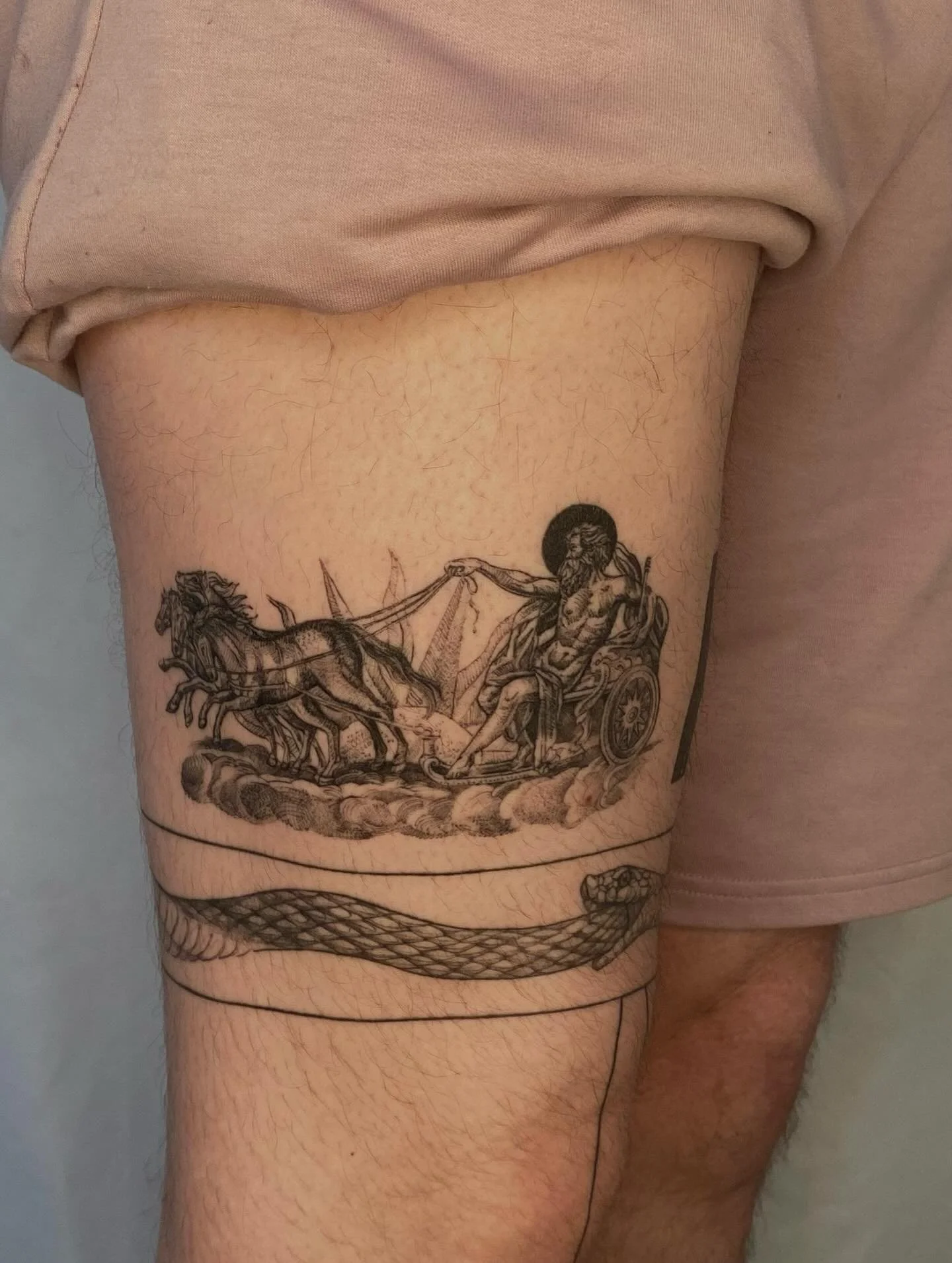 Almost certainly the smallest horse heads I&rsquo;ve tattooed. Thanks F.
