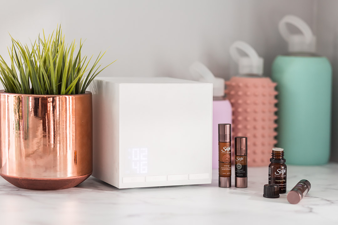 the Saje aromaTime ultrasonic diffuser 