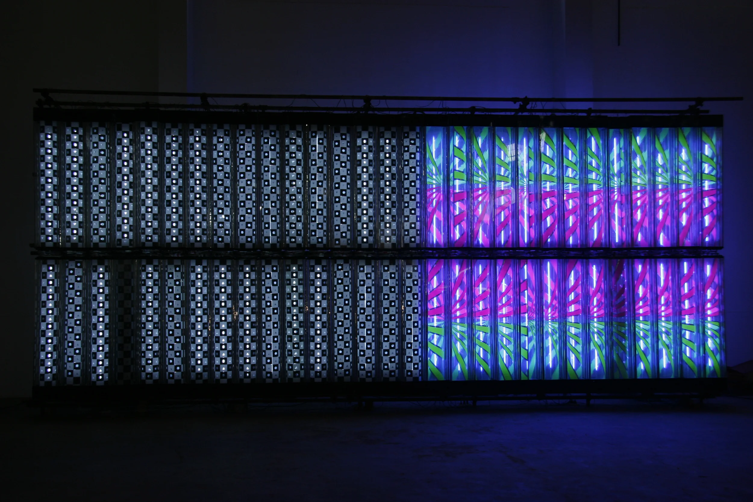 Jeff Gompertz, "Barber Poles ",installation