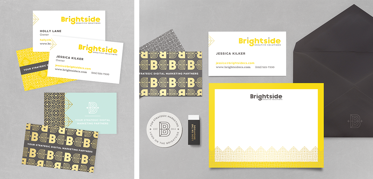 Brightside Creative Solutions branding by Pace Creative Design Studio