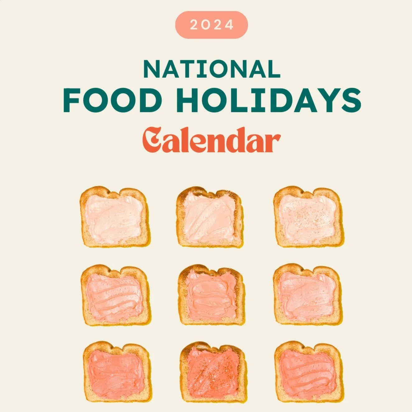 2024 National Food Holidays Calendar