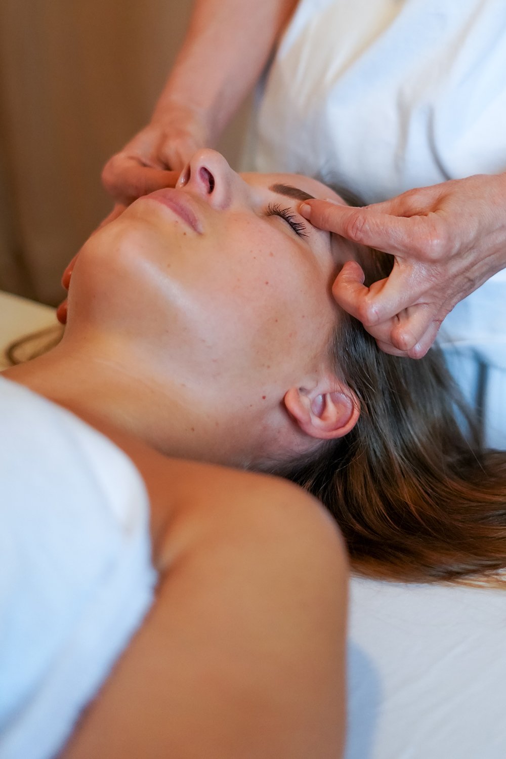 Photo portrait massage ayurveda tête Sylvia