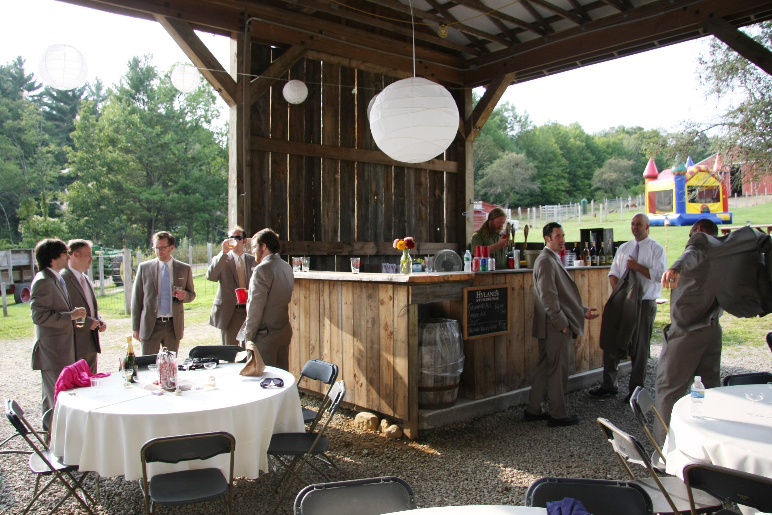 ^Hyland Orchard looks completely different now! They’ve added a cement floor, sliding walls to this pavilion, a bigger bar, and so much more..