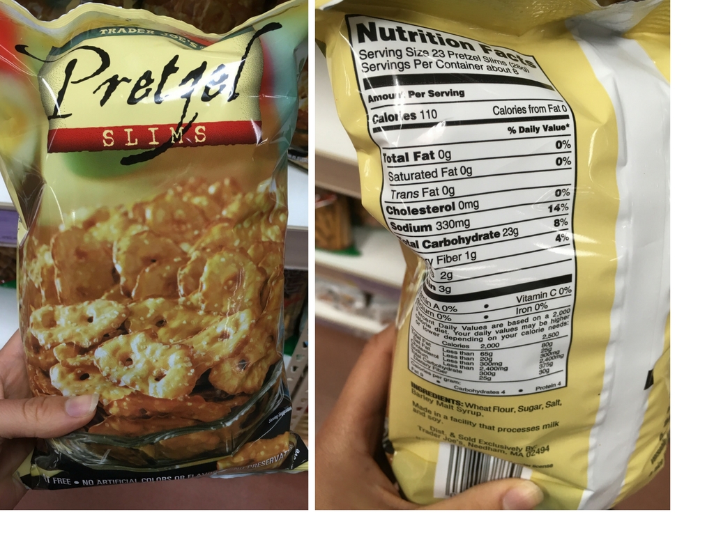 GUYS! 23 pretzels. This makes me so happy. 10 measly potato chips or 23 pretzels. YES. Make this a heartier snack by eating with apples slices and peanut butter or by mixing with carrots and dipping into hummus. Gotta get those plants in still. Don't kid yourself and think eating 100 calorie packs make you healthy! These foods feed our souls, but we still need plants to feed our bodies. 