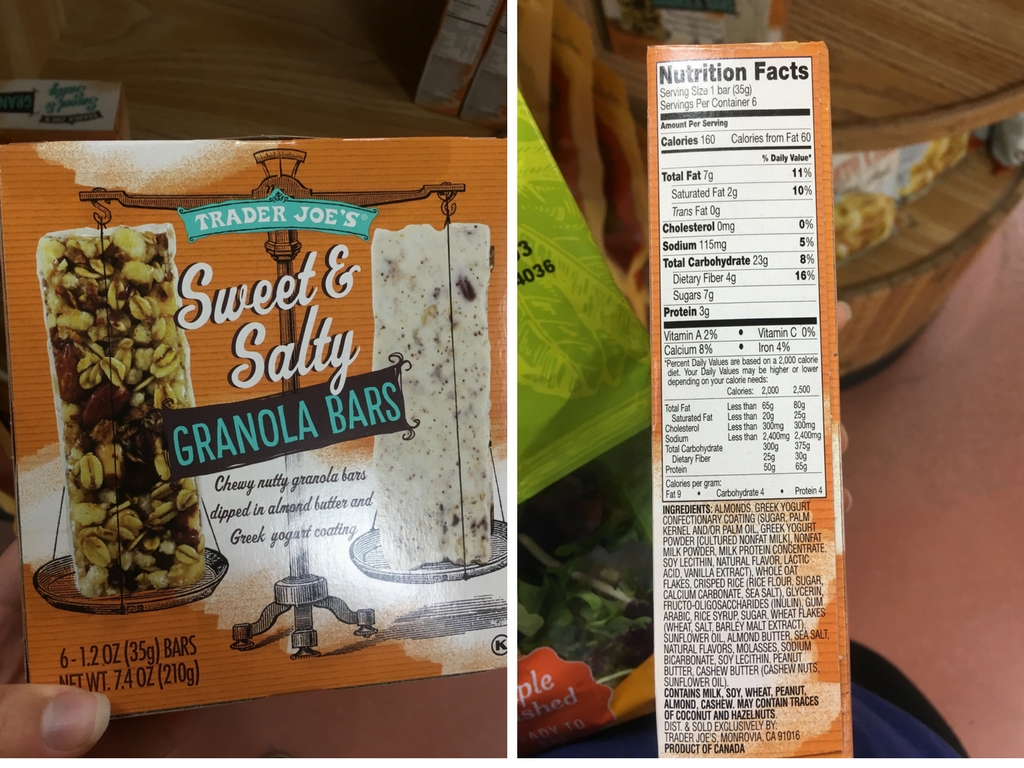 Ever eat a granola bar and think you were being healthy AF? Yeah... me too. Ok so it's basically almond, oats, and a sugary "Greek yogurt." I'd count this as 1.5 yellows.. or 1 yellow and 1/2 blue. Good for when you're in a pickle, but there are better snacks out there to eat. See this guide for how I fuel my body. It includes a list of tasty snacks too! Eat Clean!