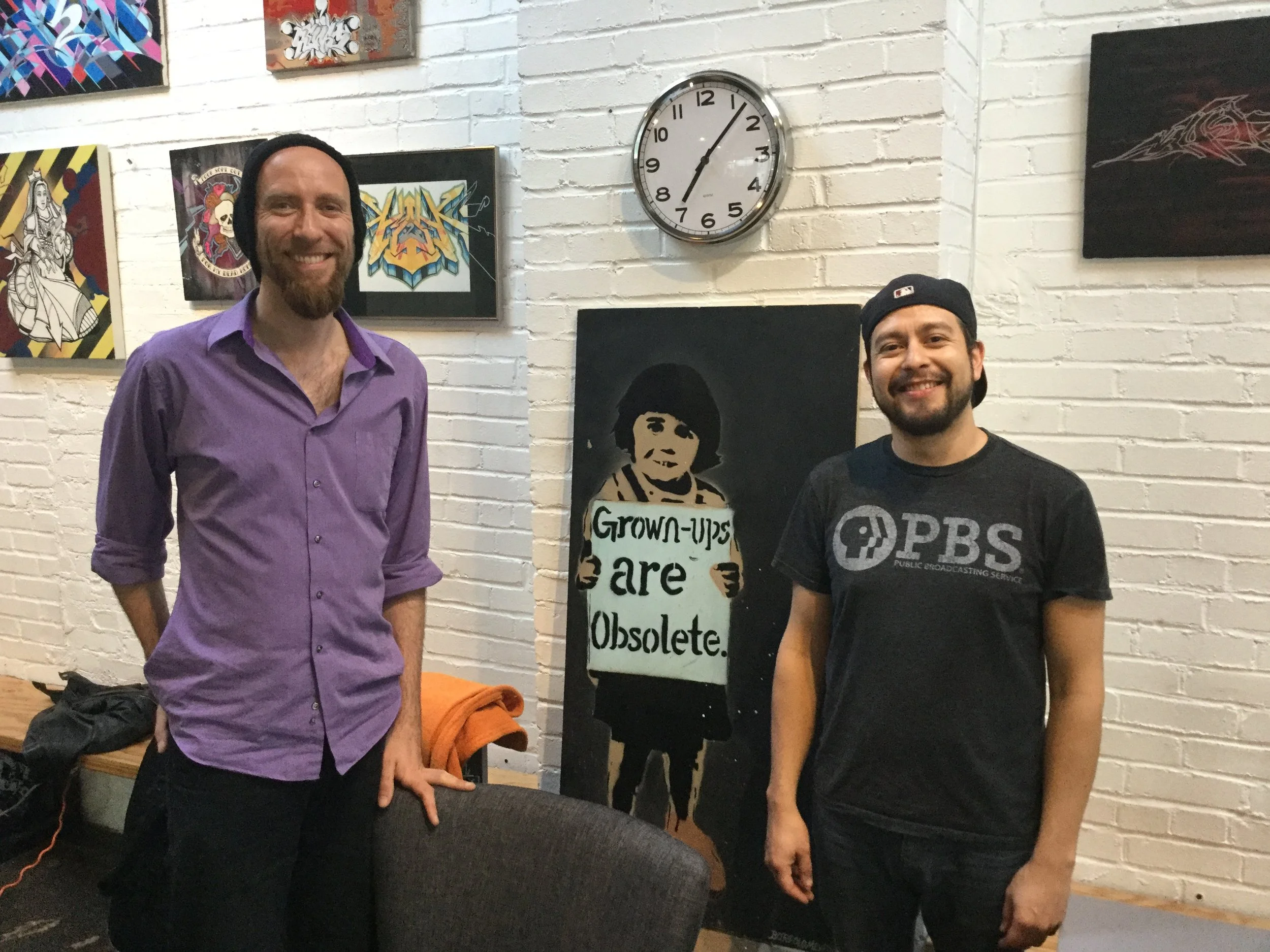 Chris and Manny at Vigilante Coffee, Hyattsville.