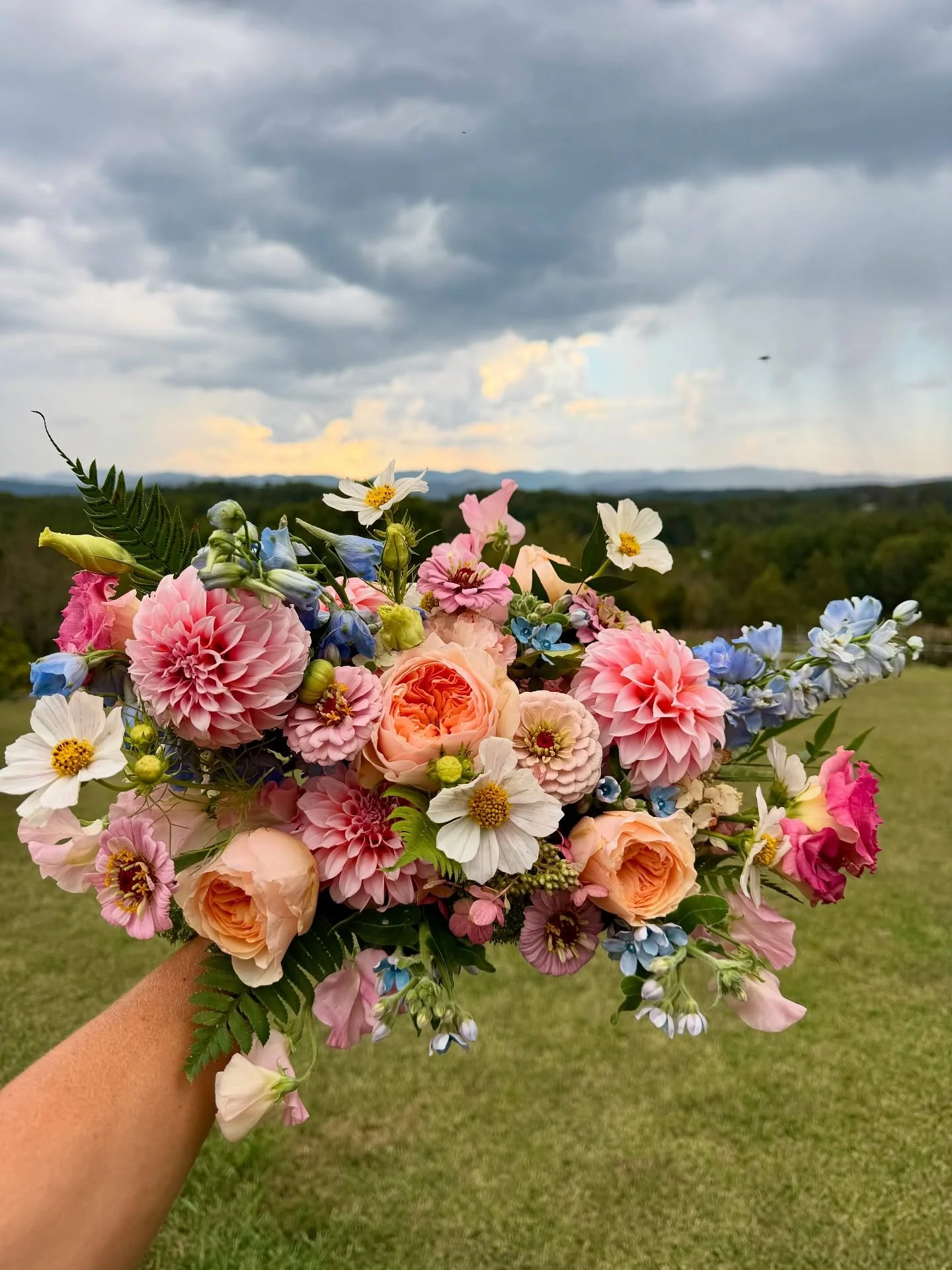 Last week&rsquo;s hand-tied bouquets 🌸 Do you have a favorite palette? I love them all, but of course I&rsquo;m biased!

Fun fact: over the next 6 weeks, we have the privilege of making 31 more bridal bouquets! Most will go out to couples through ou