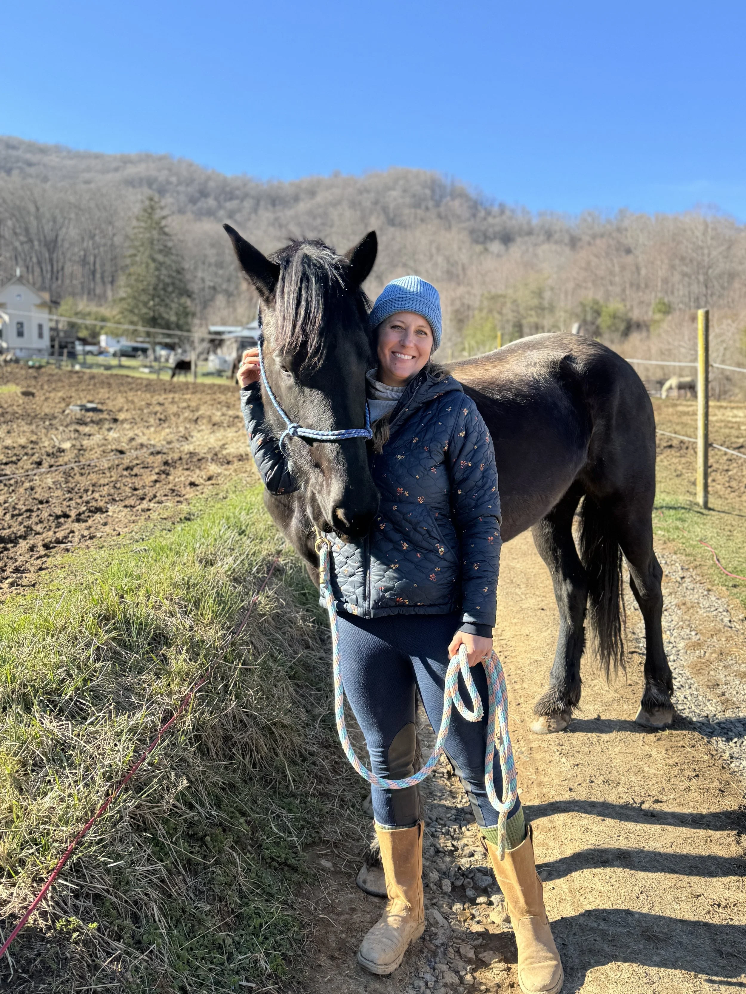 Jan, getting to know my new horse Freyja.jpeg
