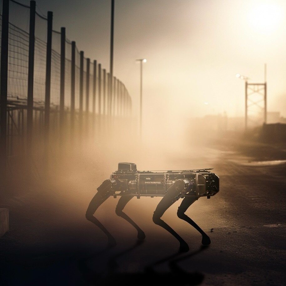 Ghost Robotics&rsquo; cutting-edge canine unit executes precision patrols, leveraging advanced sensors to navigate and secure rugged terrains.

#flyhtstudio #ghostrobotics #bostondynamics #robot #ai #military #militaryrobot #drones #dog #robotdog #ro