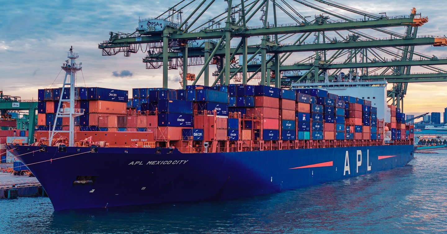 Sunrise at the port. APL Mexico City, built for the long haul&mdash;always moving business forward.

#flyhtstudio #APL #cmacgm #maritime #port #ships #shipspotting #shipping #merchantnavy #seafarer #sealife #freight #goodmorning #beautiful #lifeatsea