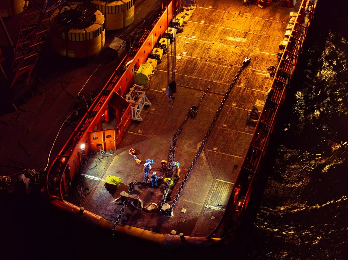 Choppy seas. Howling wind. Tonnes of steel under tension. While most people sleep, crews face dangers few ever understand. Focus keeps you alive.

#flyhtstudio 
#sea
#ocean
#night
#work
#hardwork
#danger
#industry
#engineering
#shipping
#maritime
#se