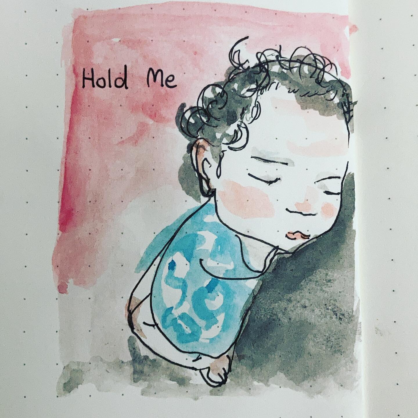 Hold me.☁️ #ppdawareness #mindfulnessdrawing